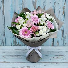 Букет цветов из:  Герберы, Альстромерии и Хризантемы в Богучаре