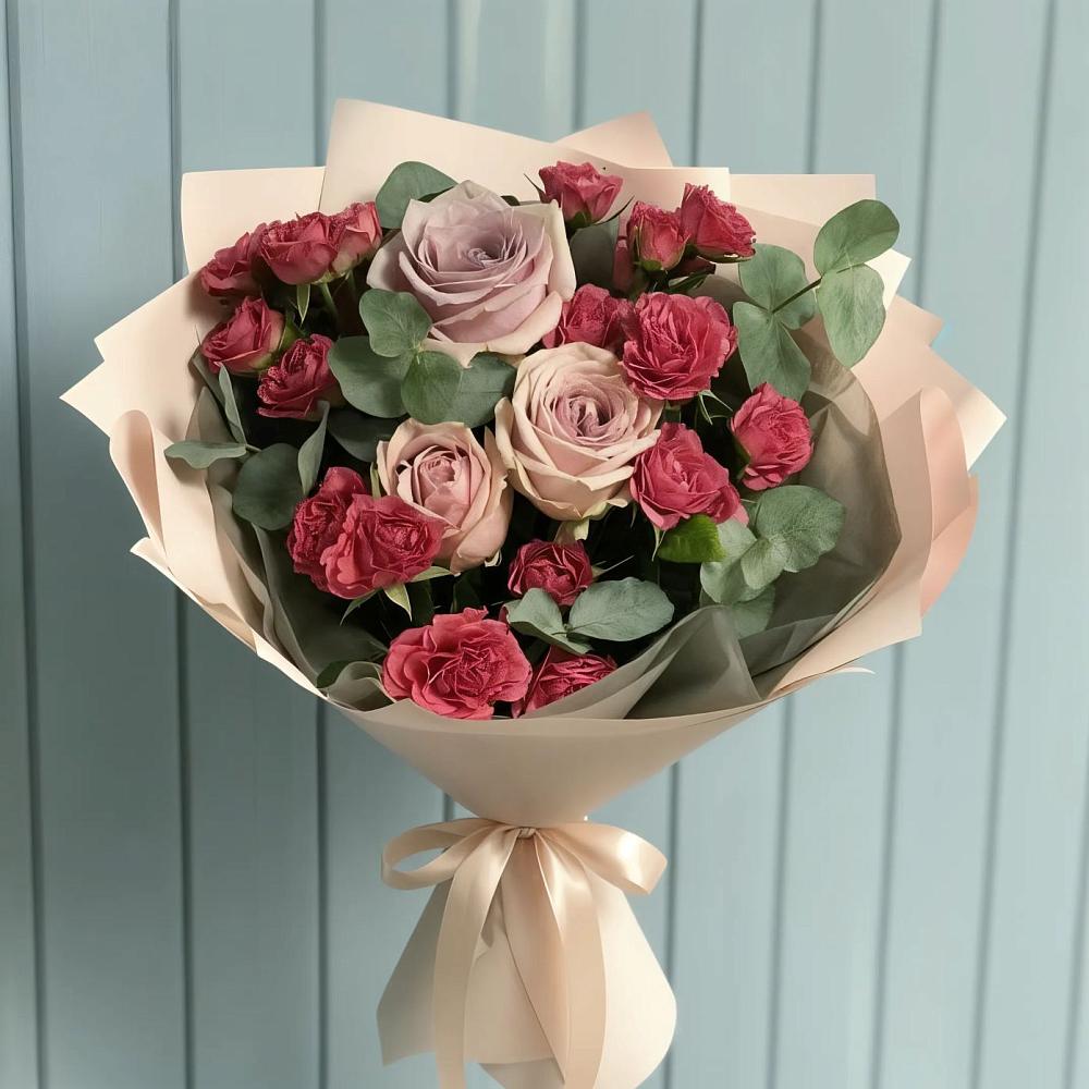 Букет цветов из: Гвоздики и Розы в Богучаре