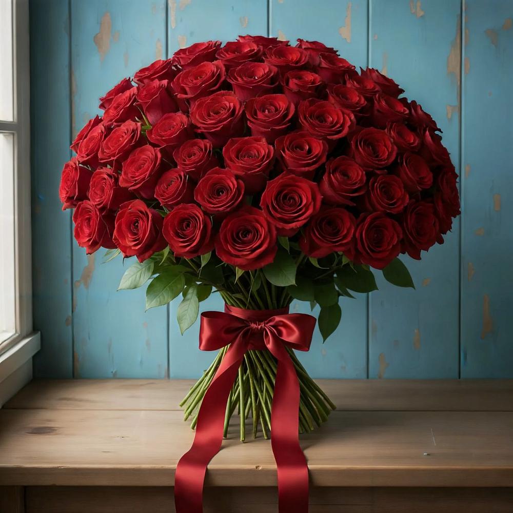 Букет Красные розы Блэк Меджик в Богучаре