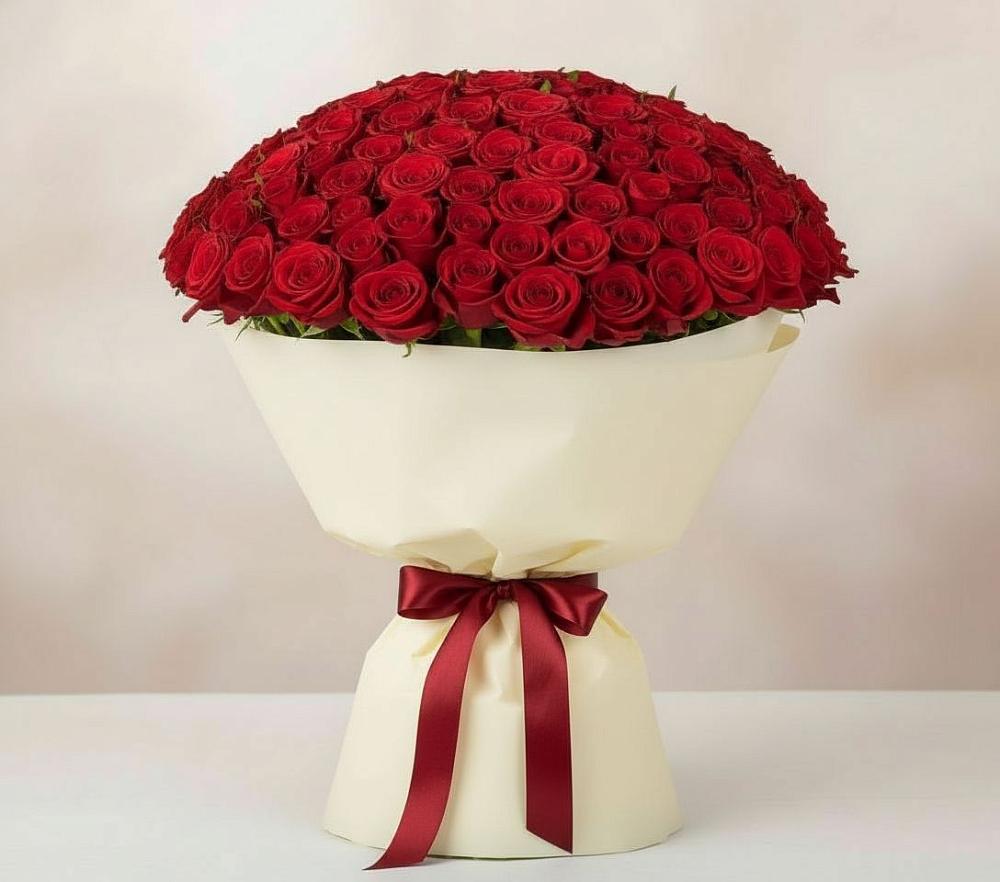 Букет 101 Красная роза Милано в Богучаре