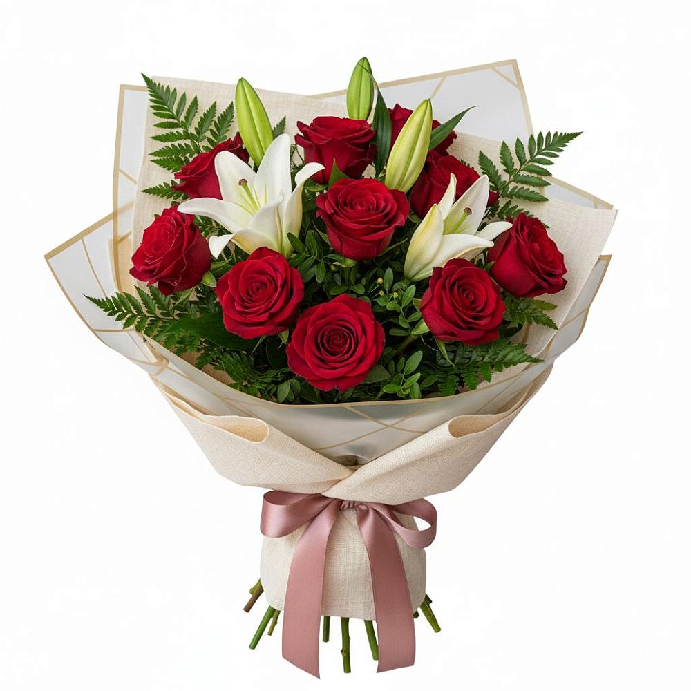 Букет цветов из: Лилии и Розы в Богучаре