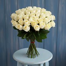 Букет 51 Белая роза Эдлесс Лав в Богучаре