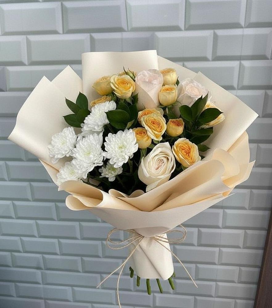 Букет цветов из: Розы и Хризантемы в Богучаре