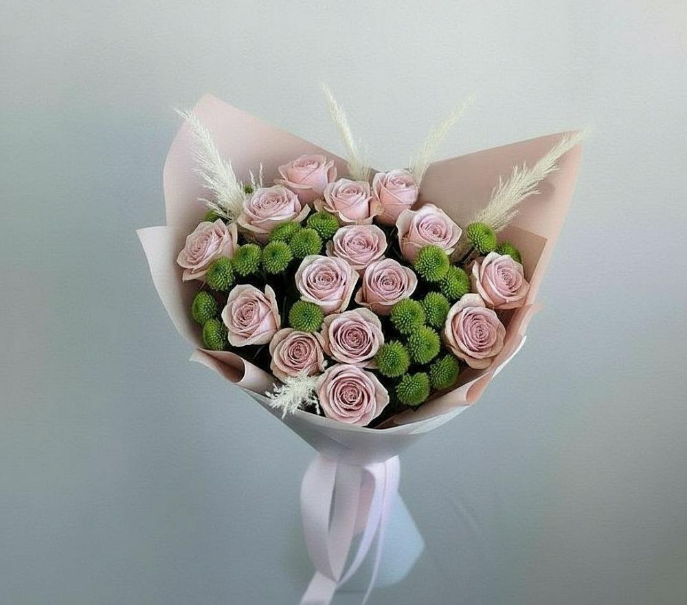 Букет цветов из: Розы и Хризантемы в Богучаре