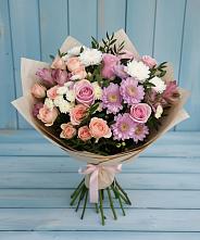 Букет цветов из:  Хризантемы, Розы и Альстромерии #REPLACE_PRED# Богучаре