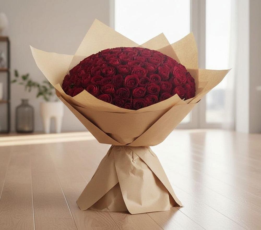 Букет 101 Красная роза в Богучаре