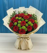 Букет цветов из:  Розы и Хризантемы в Богучаре
