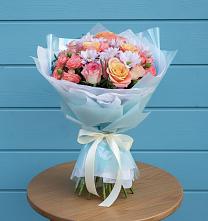 Букет цветов из:  Хризантемы и Розы в Богучаре