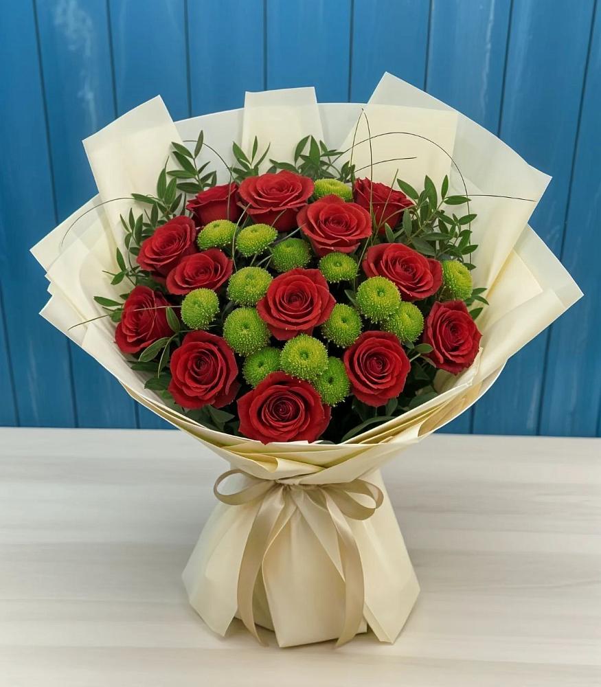 Букет цветов из: Розы и Хризантемы в Богучаре